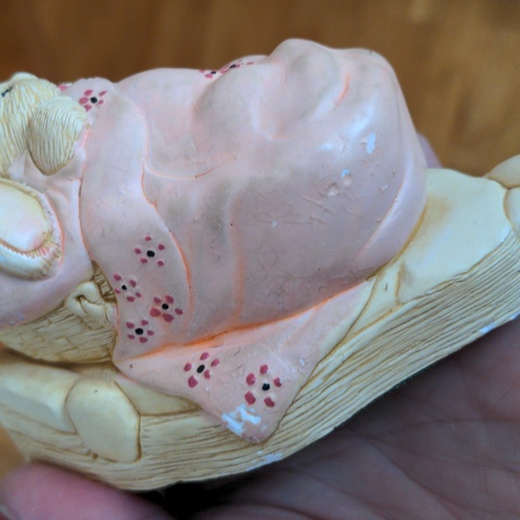 ❤️ Pepiware Bunny Rabbit CHERUB sleeps under pink covers - Picture 5 of 8